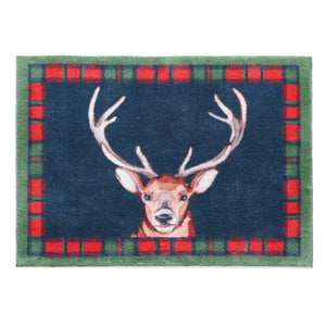 Tartan Stag Washable Doormat 1