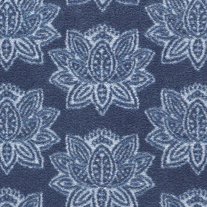 Woodblock 1 Navy Blue Doormat 4