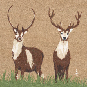 Deer 1 Beige Washable Doormat 5