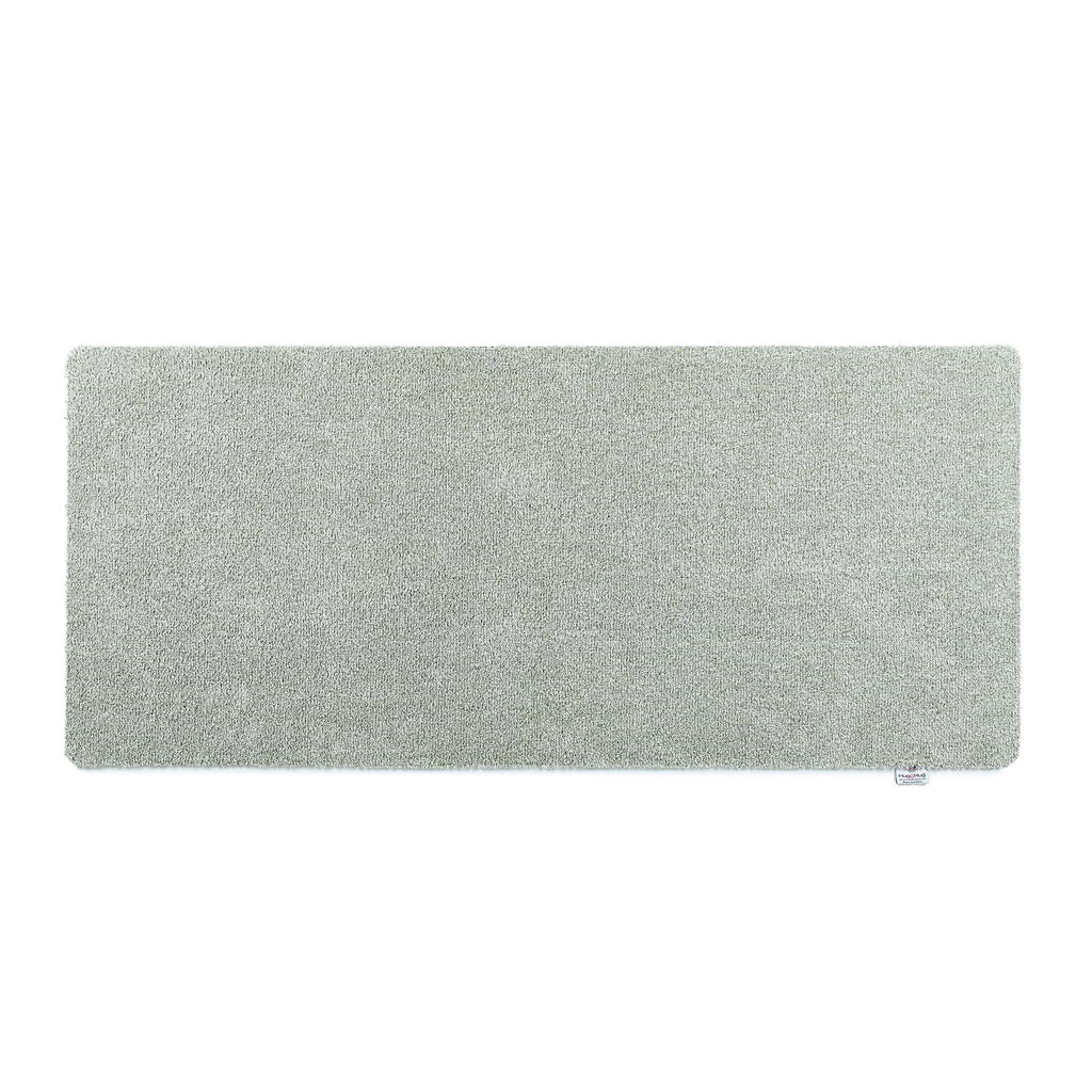 Plain Fleck Soft Green Runner- a 100% recycled material runner in shades of muted green and white.