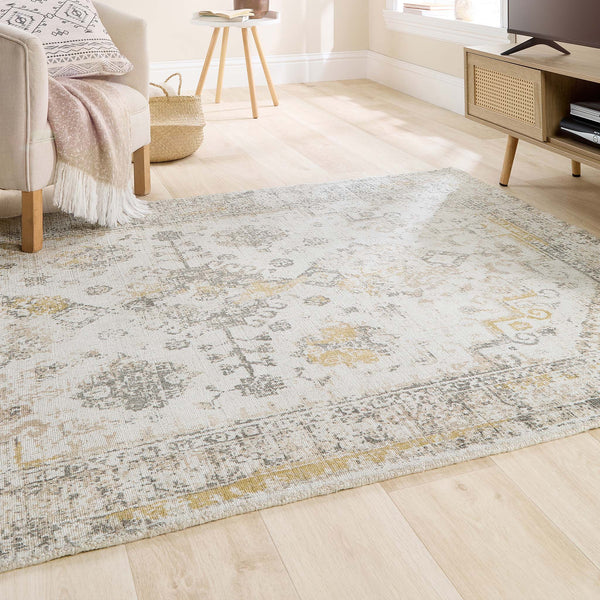 Vogue Rug Light Grey/Ochre 2
