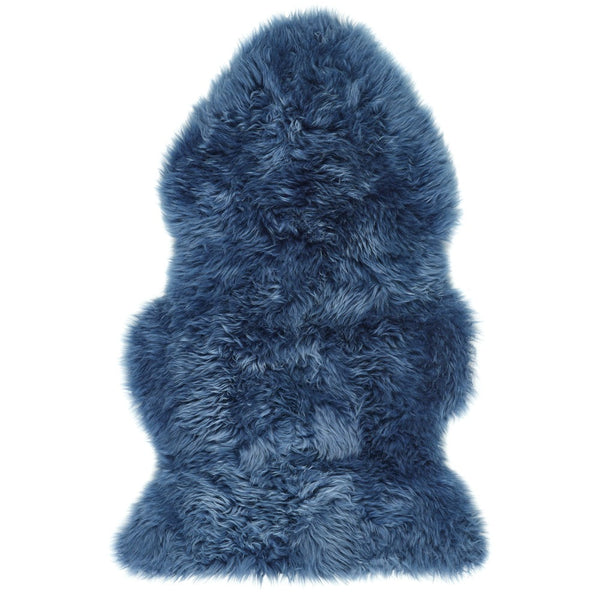 Genuine Sheepskin Rug Navy 1
