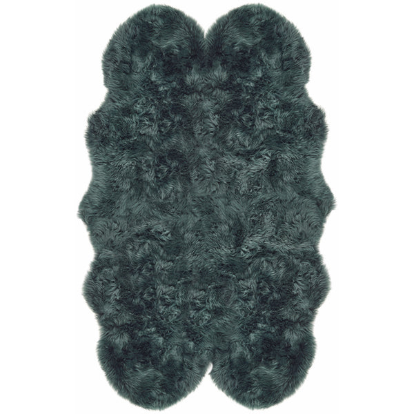Genuine Sheepskin Rug Forest Green