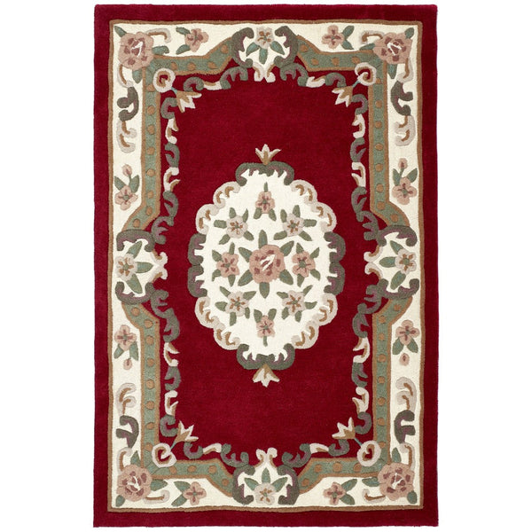 Shensi Aubusson Rug in Wine 1