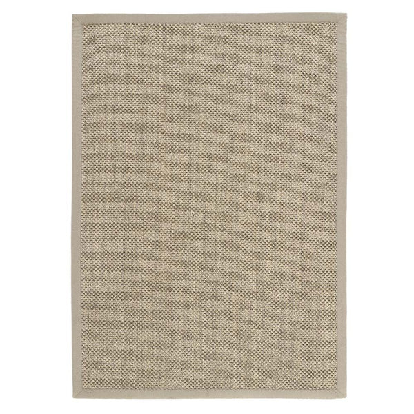 Sisal Rug Light Beige with Sand Border 1