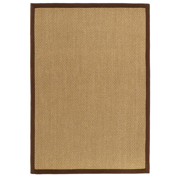 Sisal Rug Natural with Dark Brown Border 1