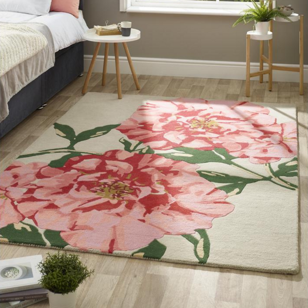Flowerpop Pink - Patterned Rugs - Hug at Home