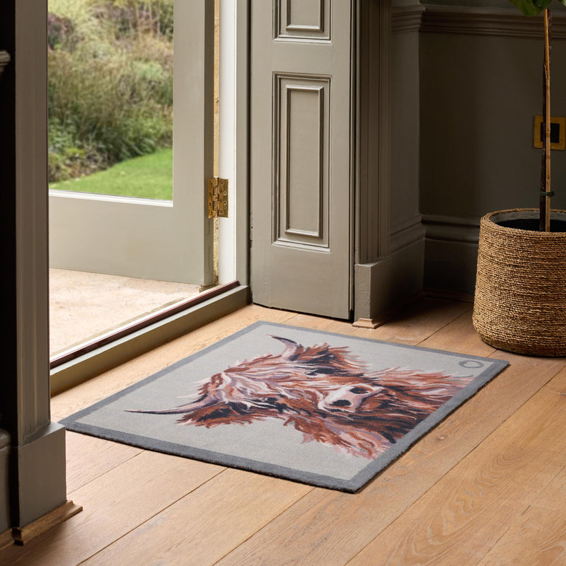 Animal Doormats - Heritage Highland Cow Washable Doormat
