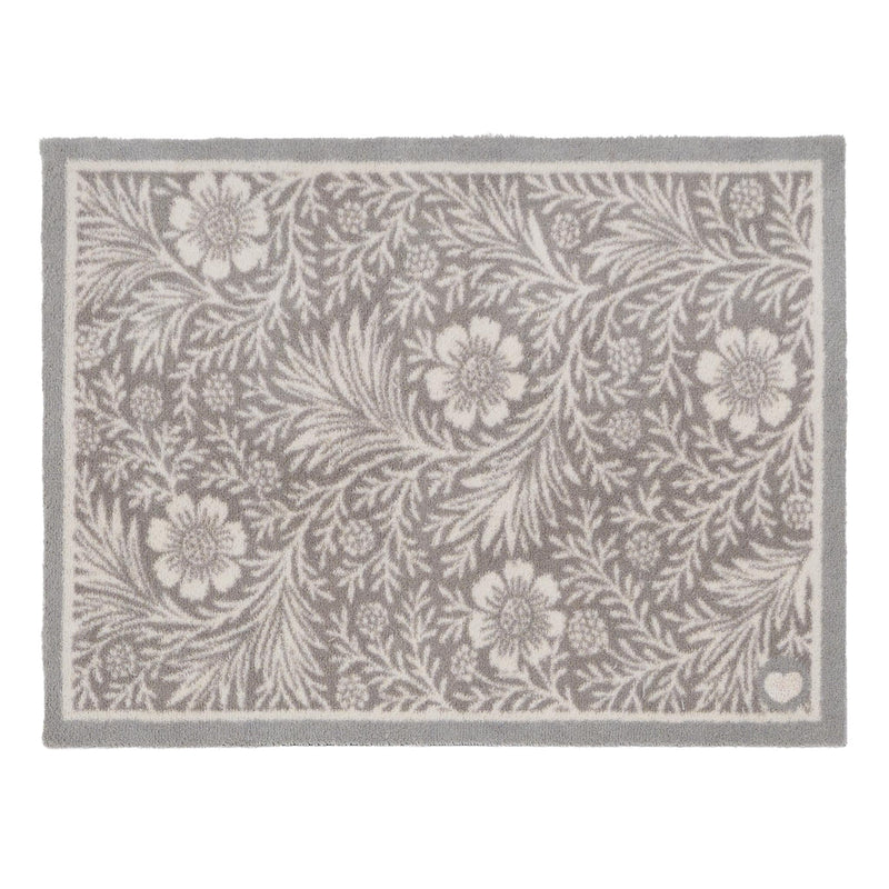 Soft Florals Grey Doormat with a floral design.