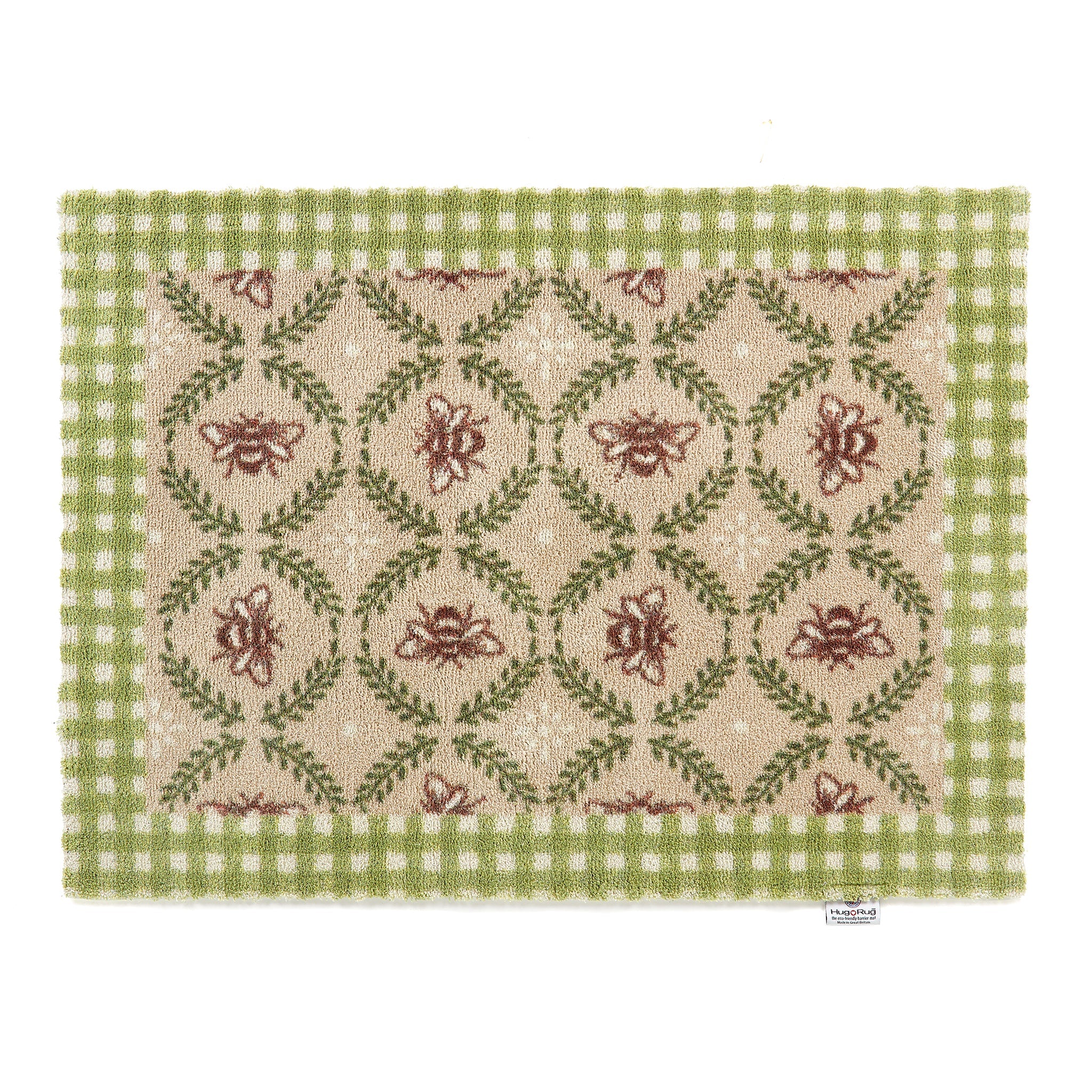 Beehive Doormat in Beige and Green 1