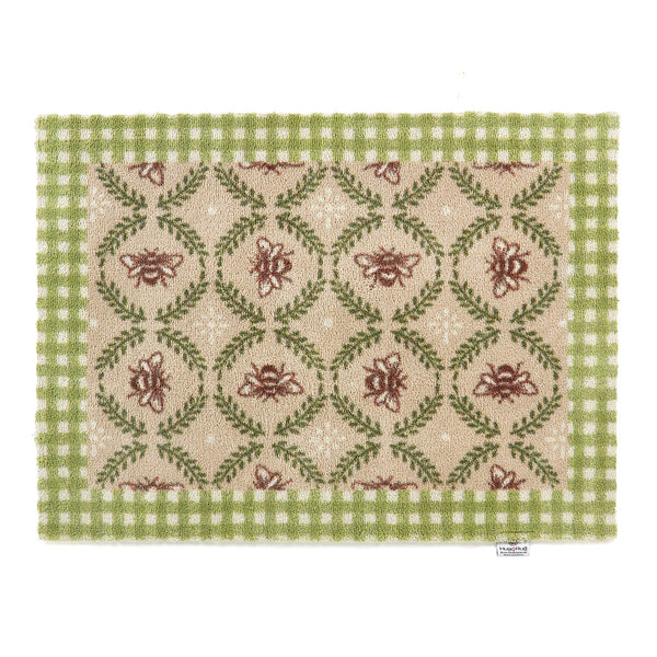 Beehive Doormat in Beige and Green 1