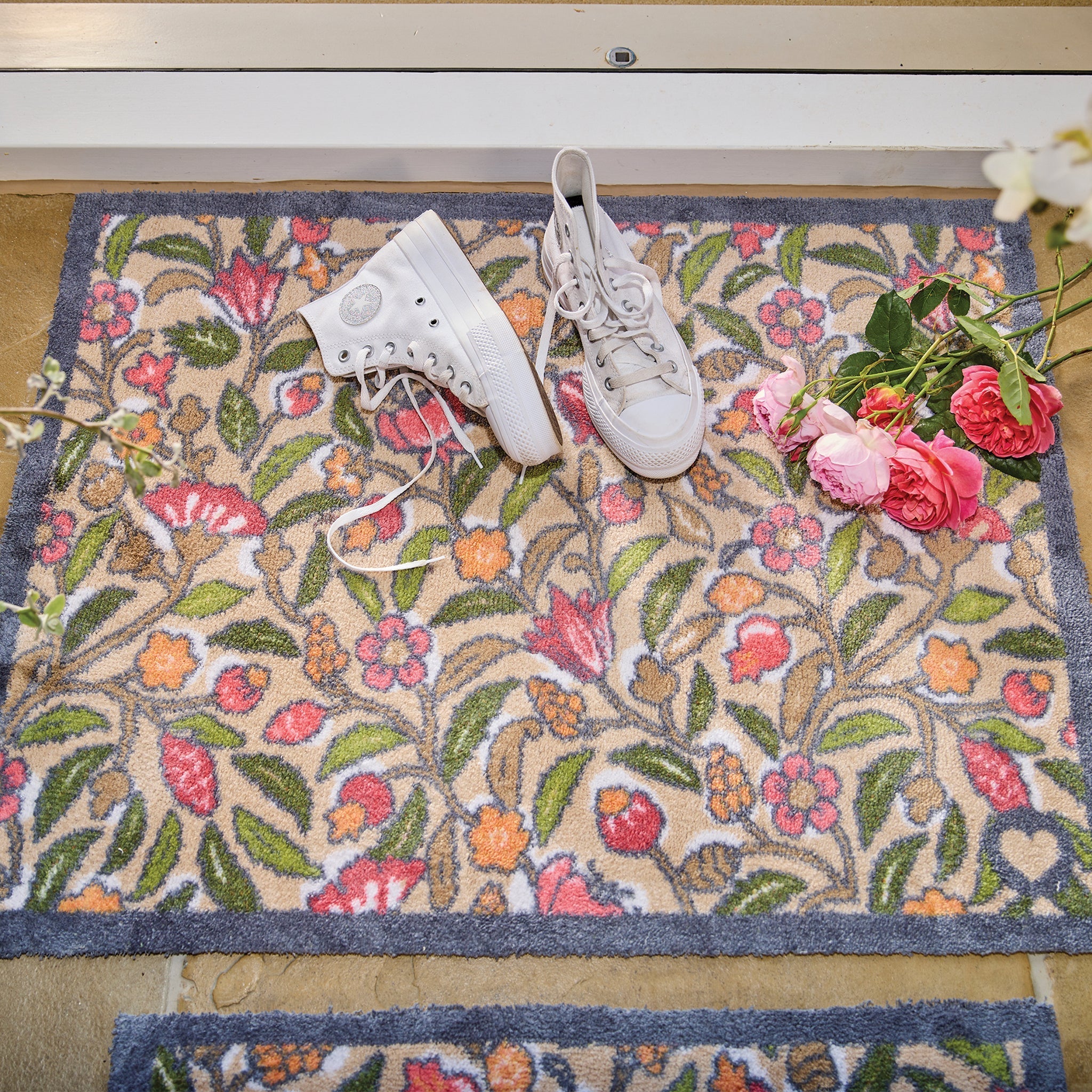 May Floral Washable Doormat | Floral Doormat | Hug Rug