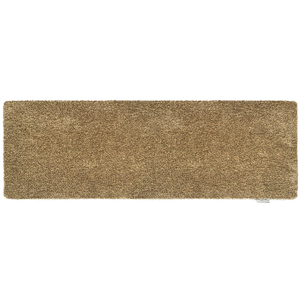 Plain Fleck Stone Runner- a 100% recycled material runner in a blend of light brown, oatmeal, and cream flecks.