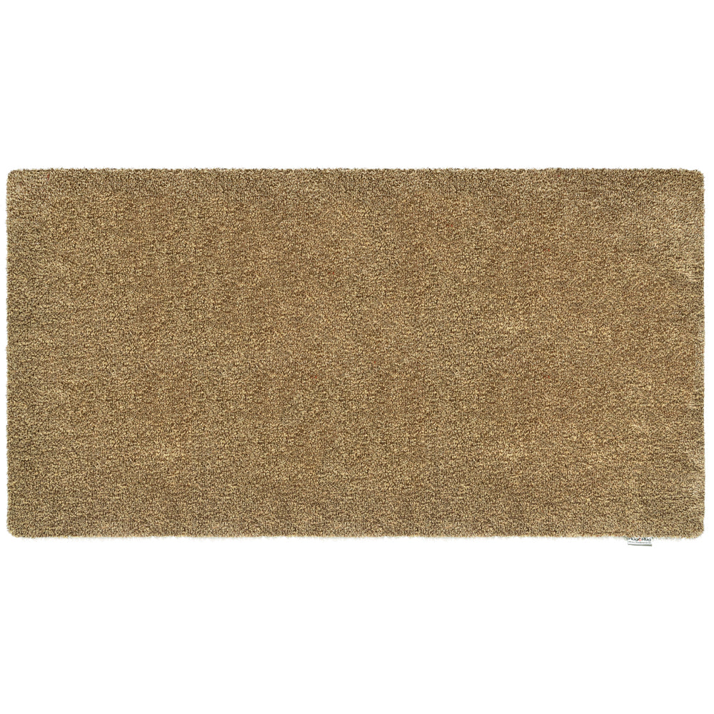 Plain Fleck Stone Runner- a 100% recycled material runner in a blend of light brown, oatmeal, and cream flecks.