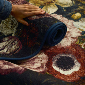 Allure Eco-Washable Rug with a floral design.
