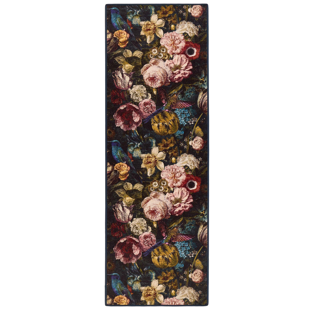 Allure Eco-Washable Runner with a floral pattern.