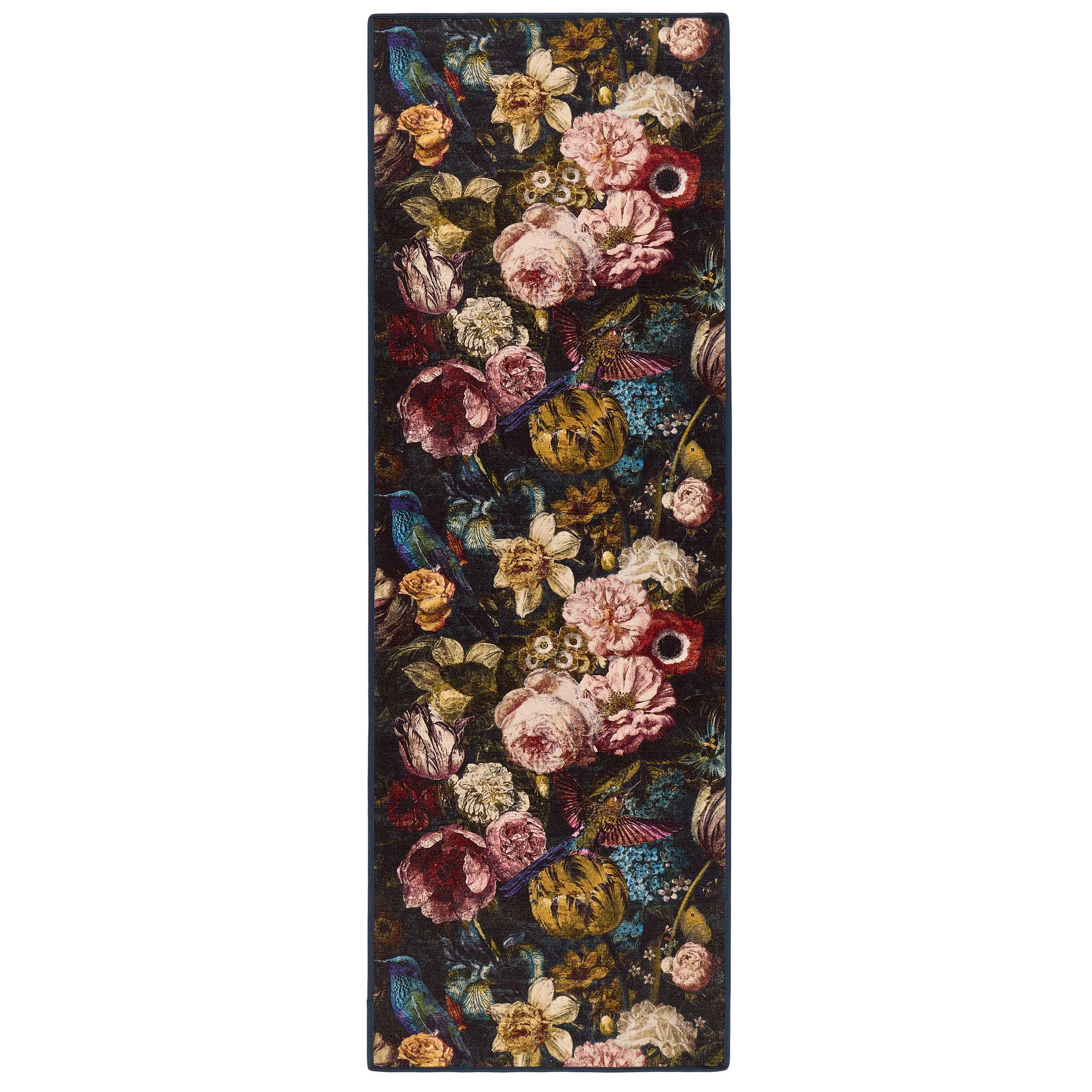 Allure Eco-Washable Runner with a floral pattern.