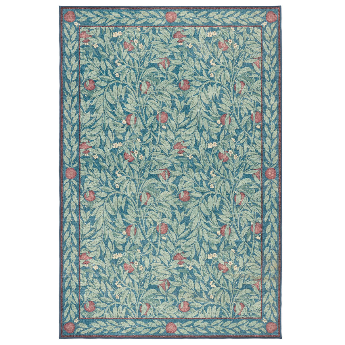 Ancient Apple Tree Midnight Eco-Washable Rug with an apple tree design.