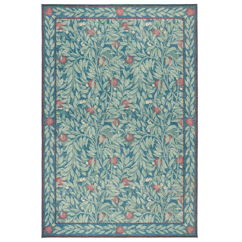 Ancient Apple Tree Midnight Eco-Washable Rug with an apple tree design.