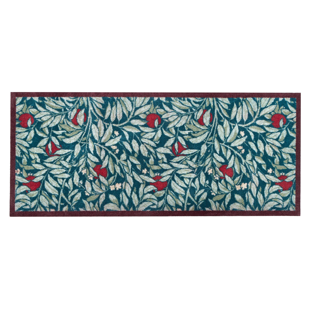 Ancient Apple Tree Midnight Washable Runner with an apple tree design.