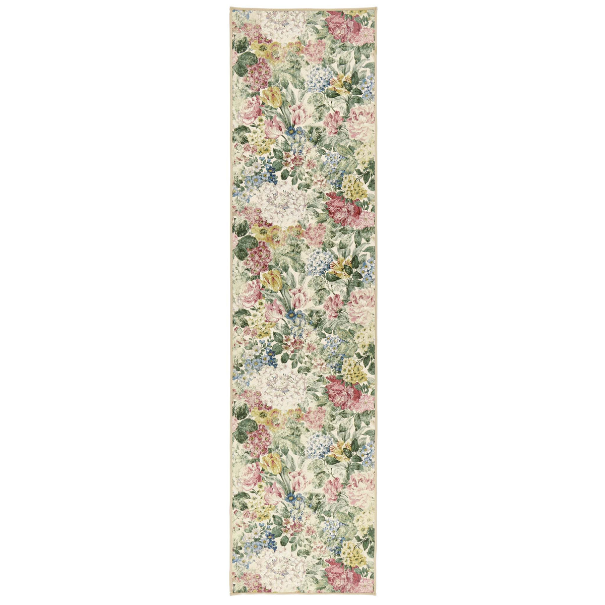 Antique Hydrangea & Rose Eco-Washable Runner