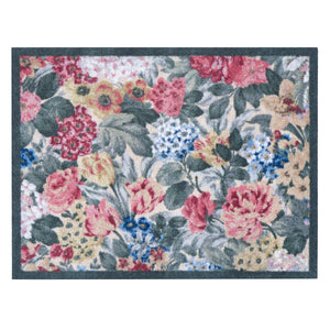 Antique Hydrangea & Rose Chintz Washable Doormat