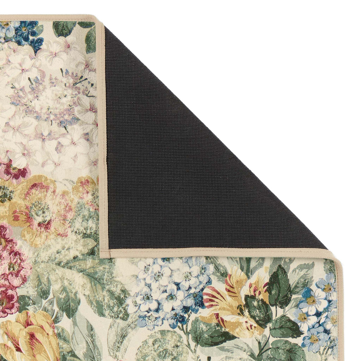 Antique Hydrangea & Rose Chintz Eco-Washable Rug