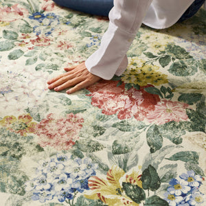 Antique Hydrangea & Rose Chintz Eco-Washable Rug