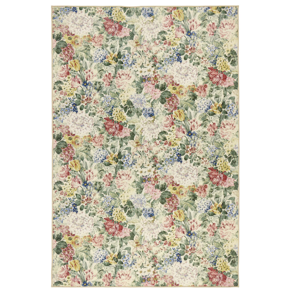 Antique Hydrangea & Rose Chintz Eco-Washable Rug