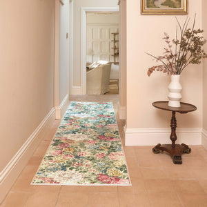 Antique Hydrangea & Rose Eco-Washable Runner
