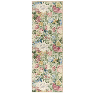 Antique Hydrangea & Rose Eco-Washable Runner