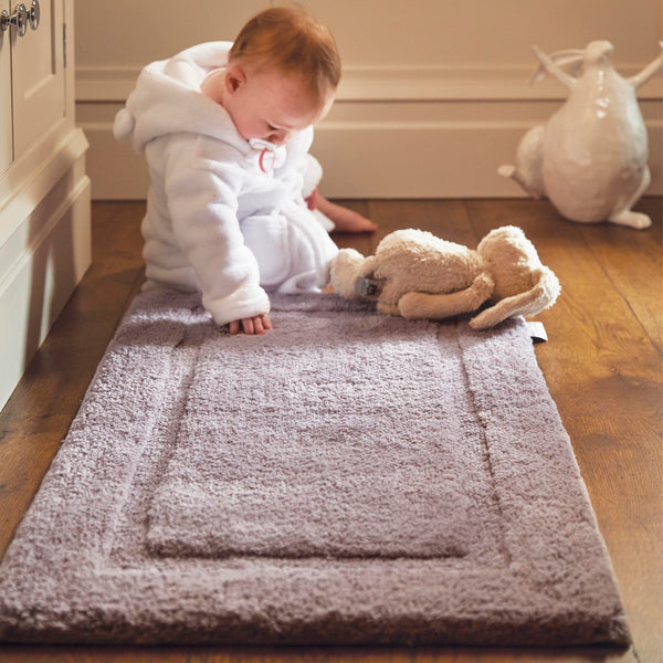 Bamboo Border Lavender Bathmat