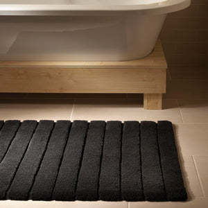 Bamboo Stripe Graphite Bathmat