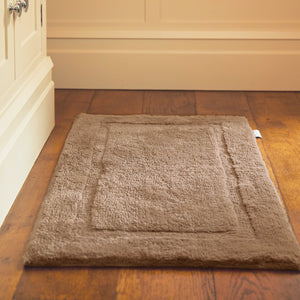 Bamboo Border Cappuccino Bathmat 2