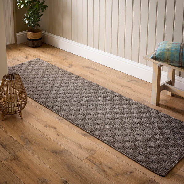 Sculptured Washable Basketweave Rug Mink 2