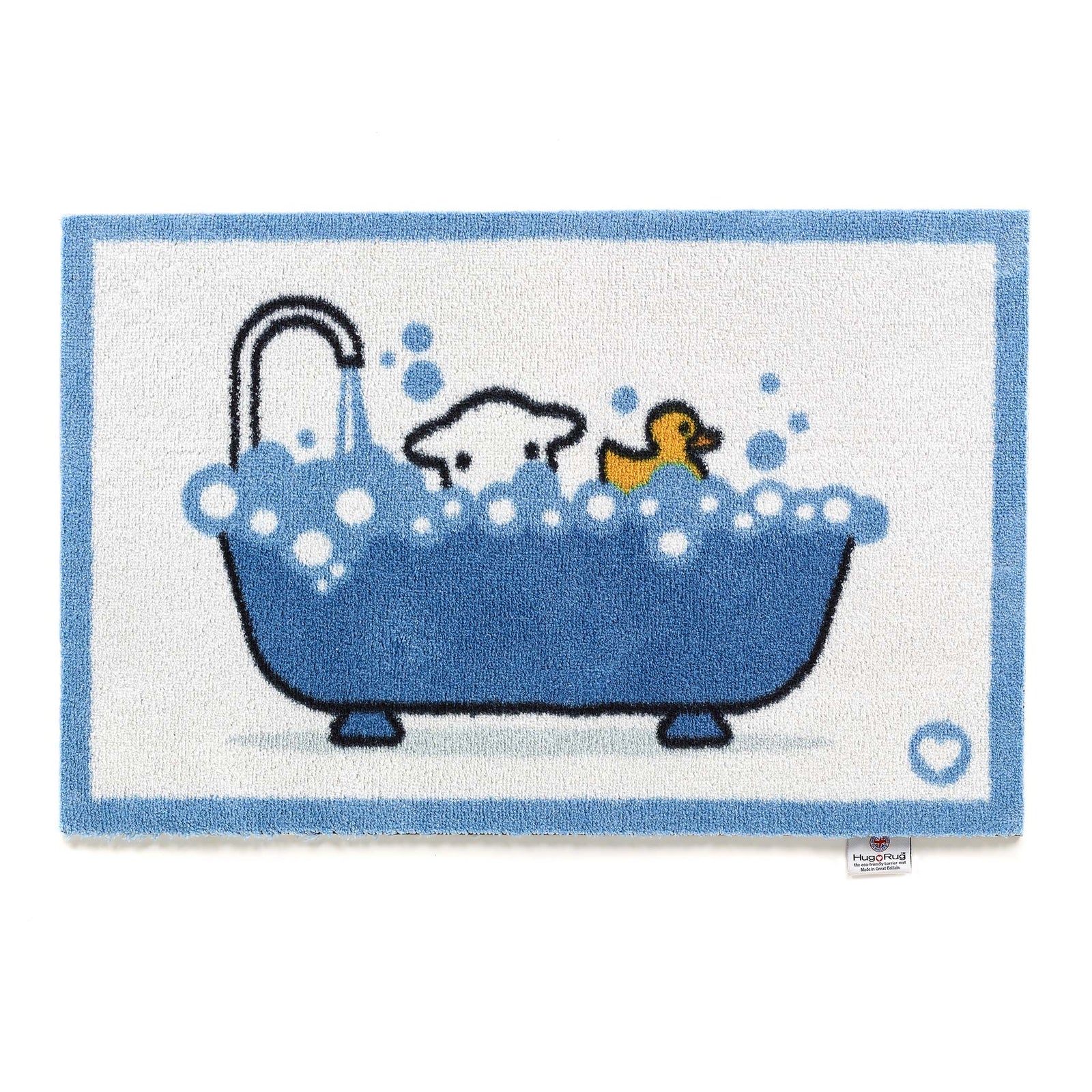 Overhead image of a Bathtime Herdy washable bath mat from Hug Rug