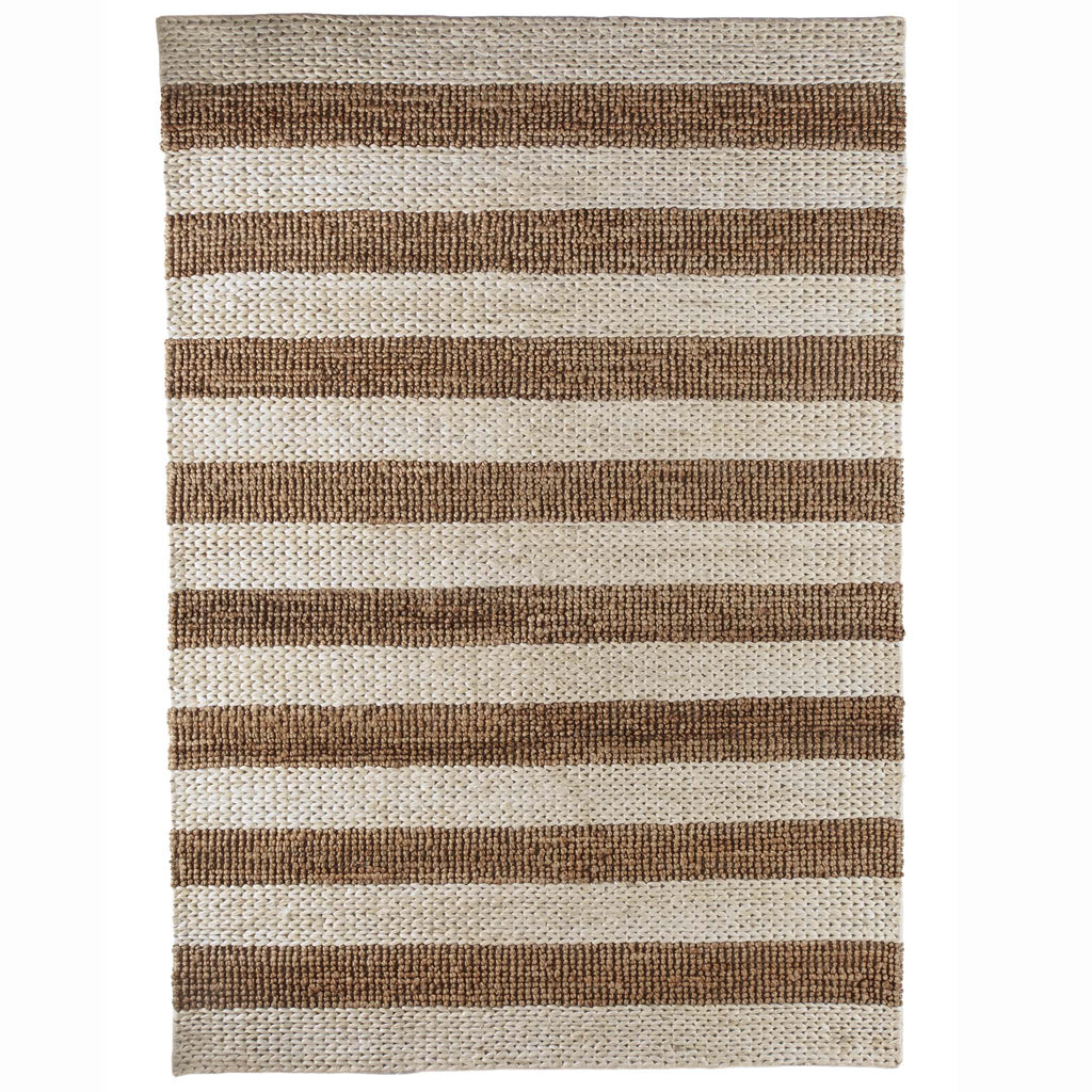 Bondi Jute Stripe Cream\Natural Rug with a stripe design.