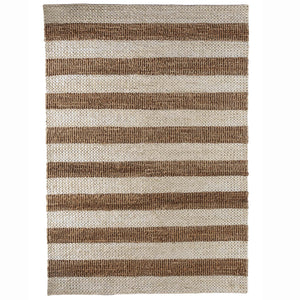 Bondi Jute Stripe Cream\Natural Rug with a stripe design.