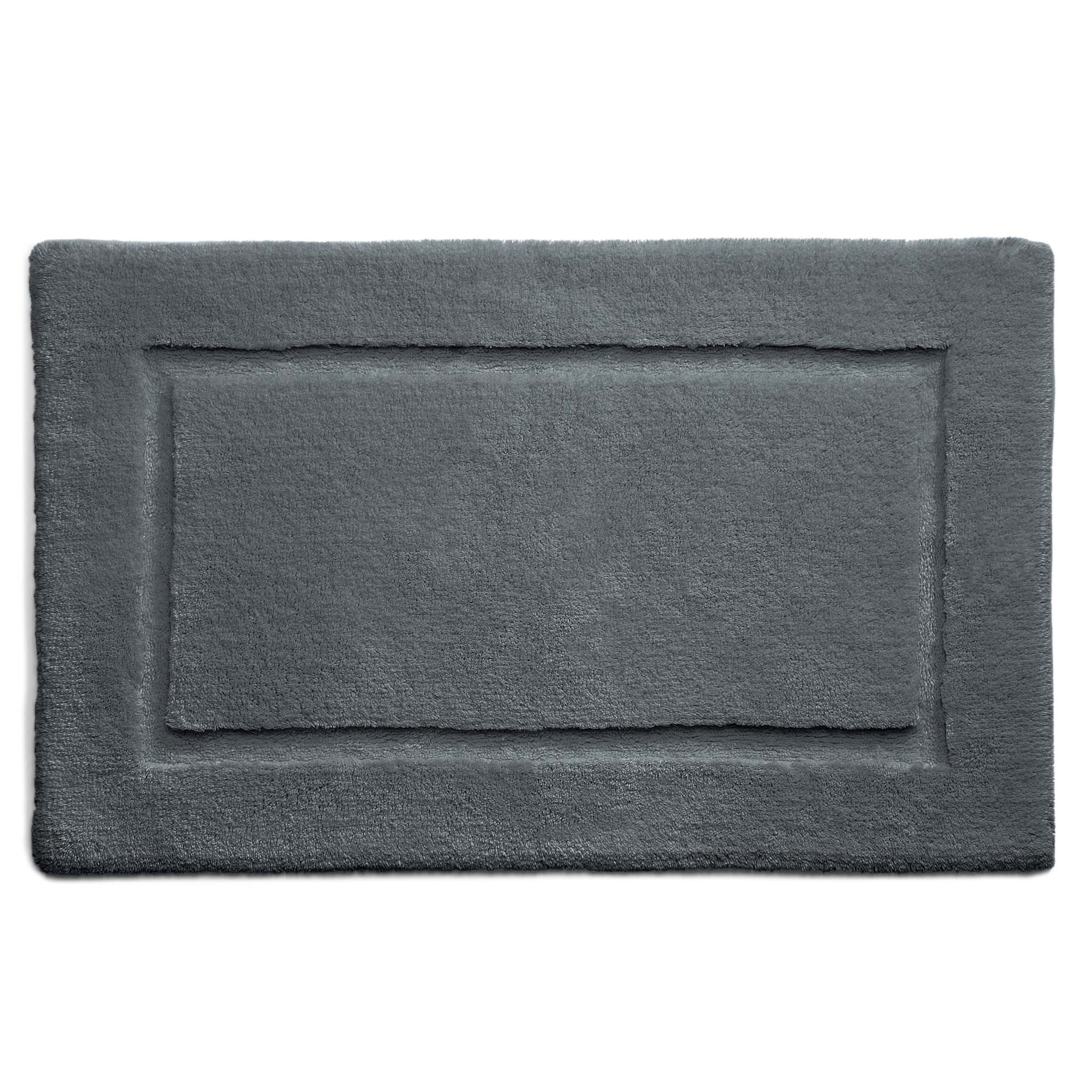 Bamboo Border Graphite Bathmat
