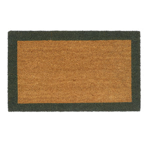 Printed Coir Border Green Doormat 1