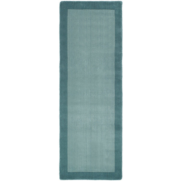 Borders Wool Hallway Runner Duck Egg 3