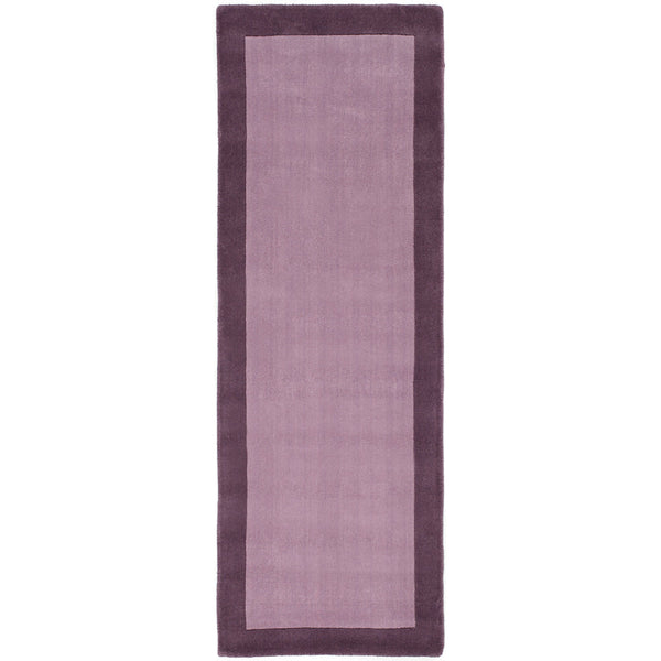 Borders Wool Rug Mauve 4