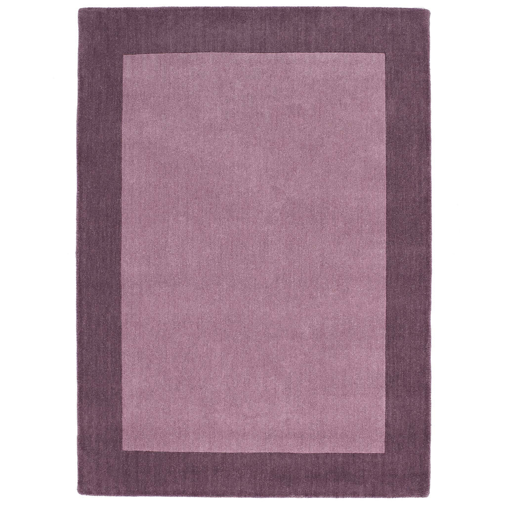 Borders Wool Rug Mauve