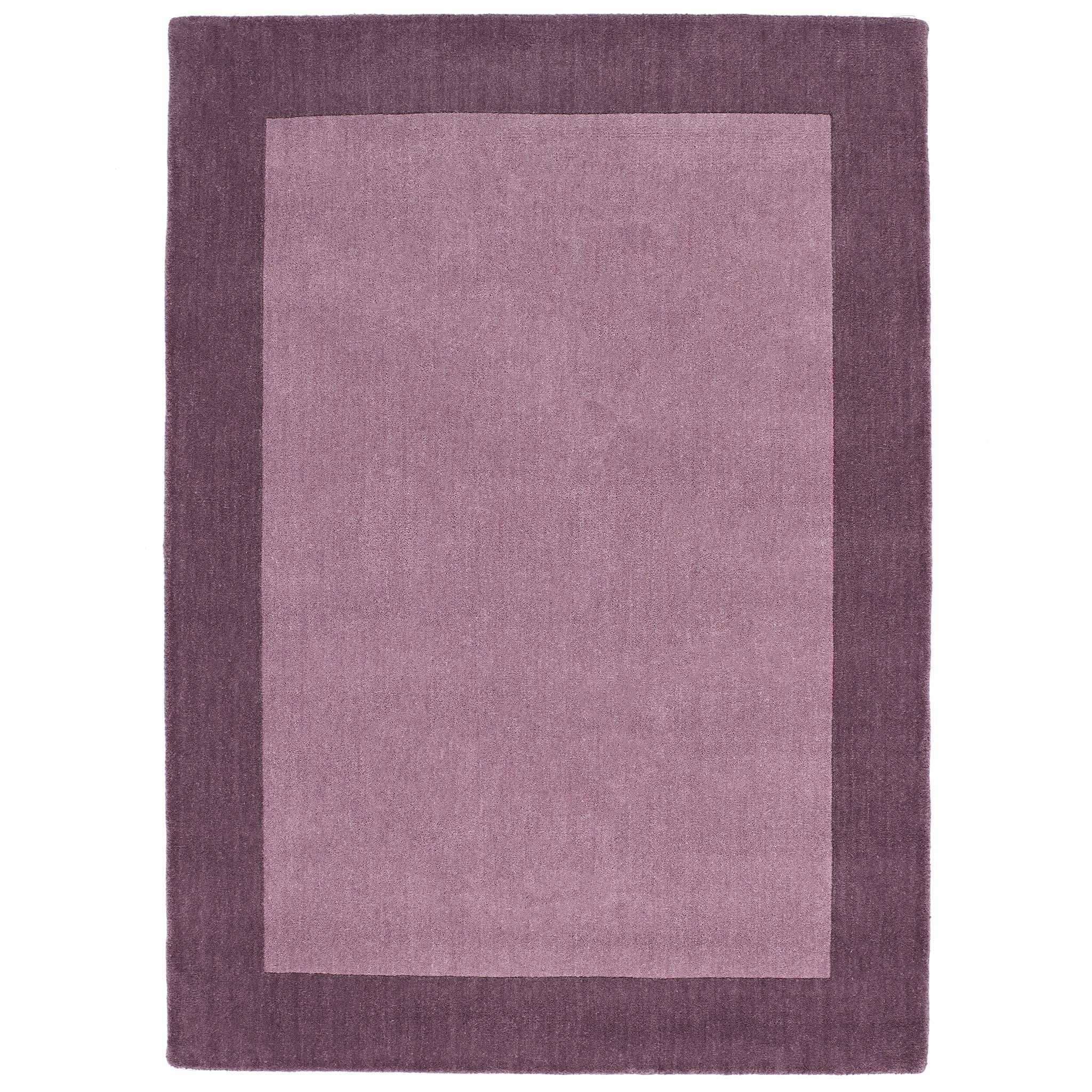 Borders Wool Rug Mauve