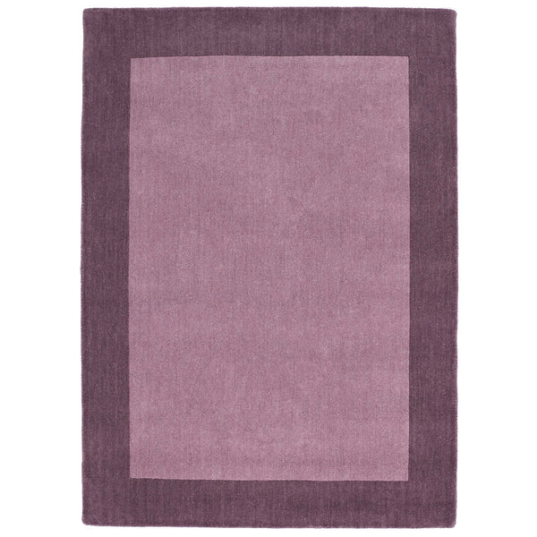 Borders Wool Rug Mauve