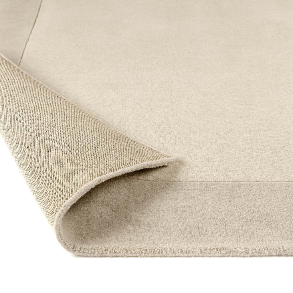 Borders Wool Rug Natural