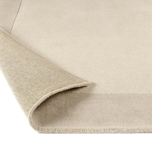 Borders Wool Rug Natural