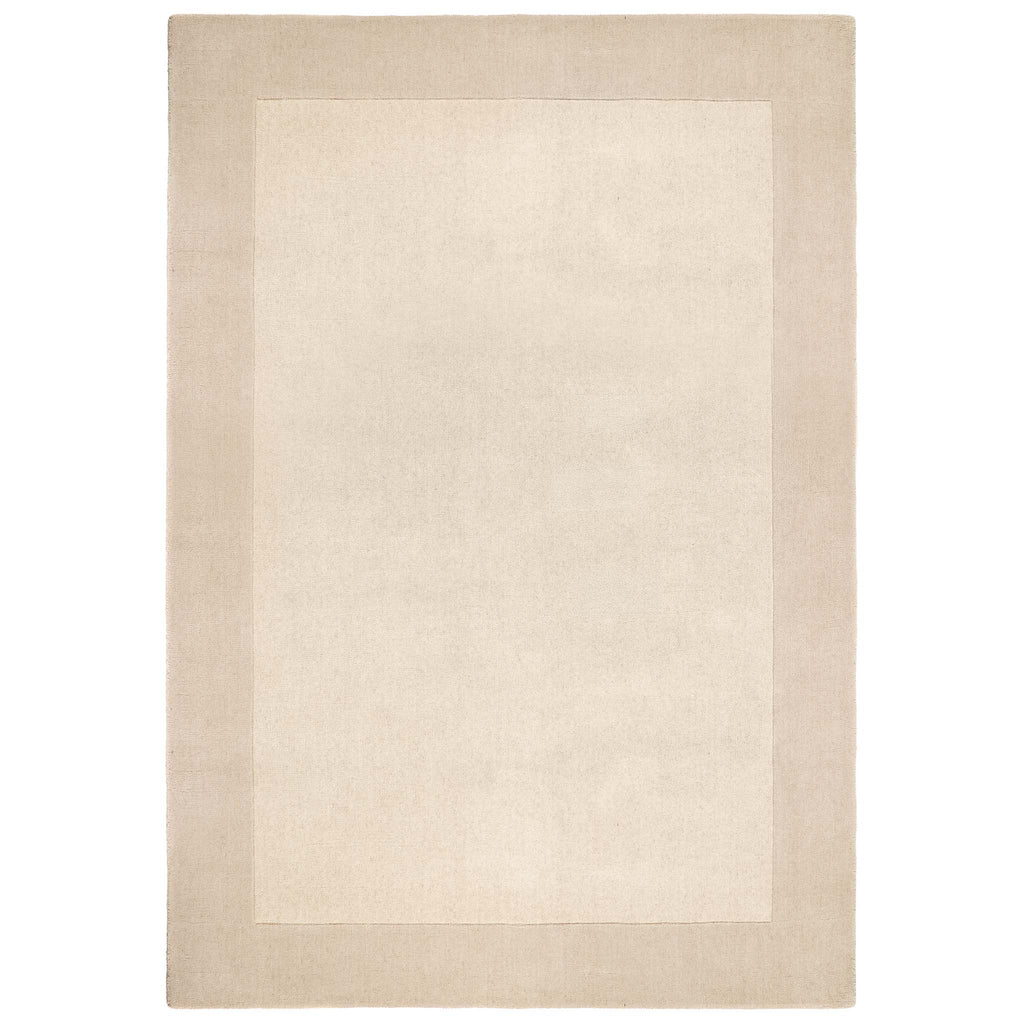 Borders Wool Rug Natural