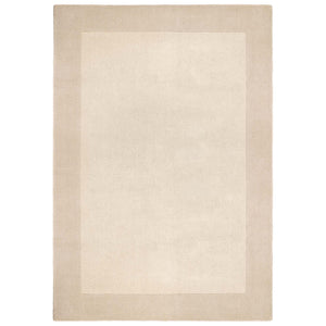 Borders Wool Rug Natural