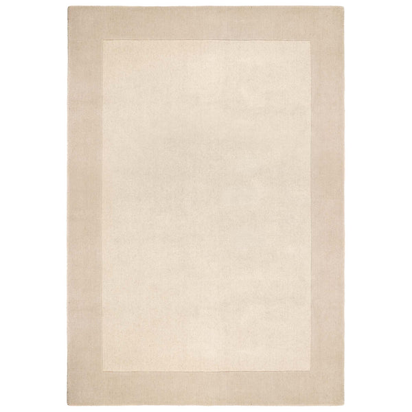 Borders Wool Rug Natural